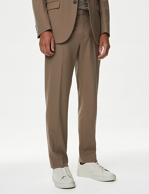 Pantalon de costume coupe standard en tissu extensible - LU