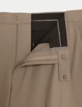 Pantalon de costume coupe standard en tissu extensible