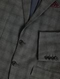 Veste de costume coupe standard en tissu extensible à carreaux