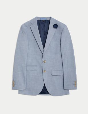 

Mens M&S Collection Slim Fit Stretch Jacket - Blue, Blue
