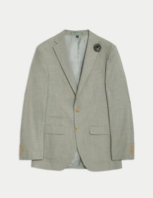 

Mens M&S Collection Slim Fit Stretch Jacket - Sage Green, Sage Green