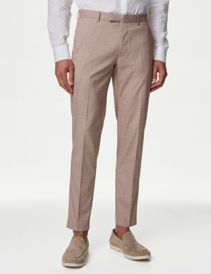 Slim Fit Stretch Suit Trousers - NO
