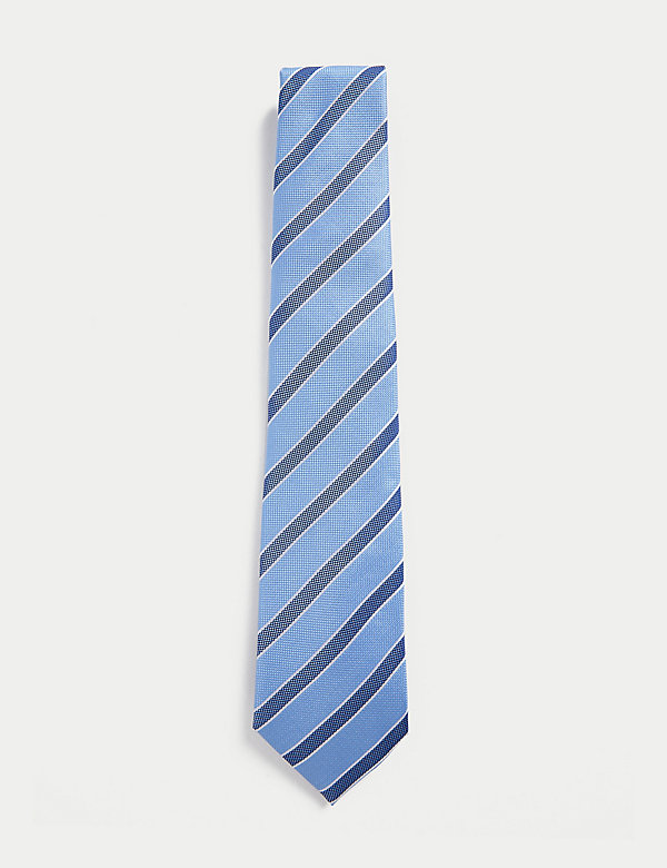 Striped Pure Silk Tie - PT