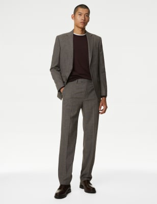 Regular Fit Prince of Wales Check Trousers