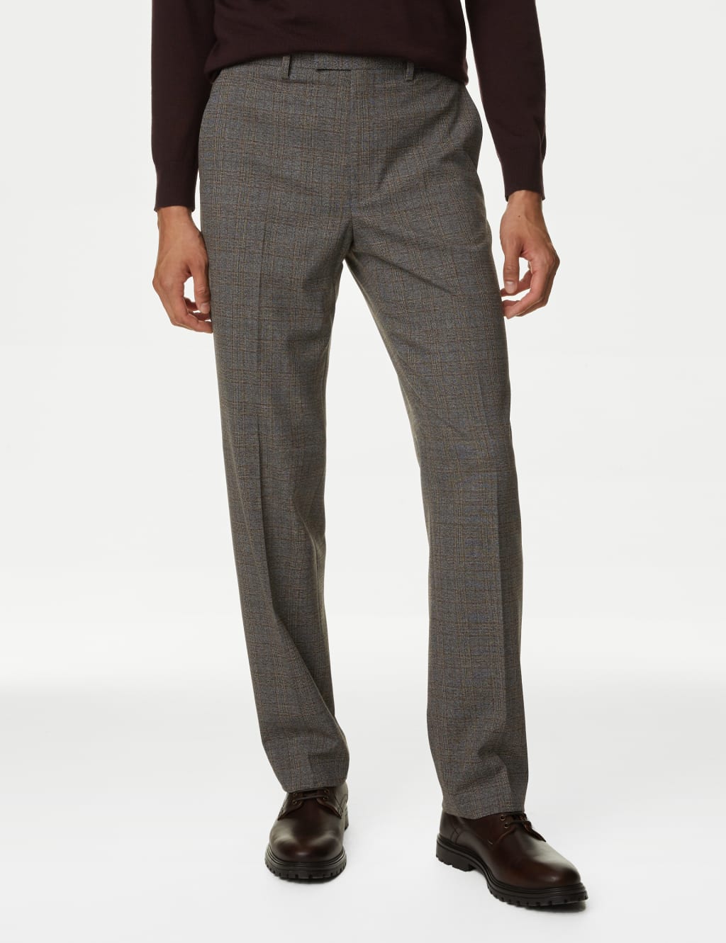 Regular Fit Prince of Wales Check Trousers image 3