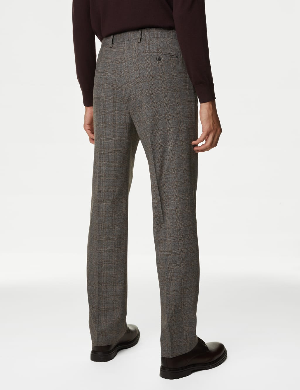 Regular Fit Prince of Wales Check Trousers image 5