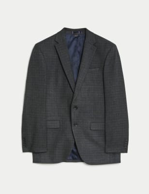 Slim Fit Prince of Wales Check Suit Jacket