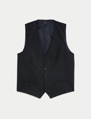 Regular Fit Prince of Wales Check Waistcoat