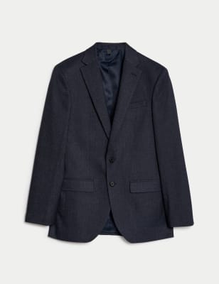 Slim Fit Stretch Textured Suit Jacket