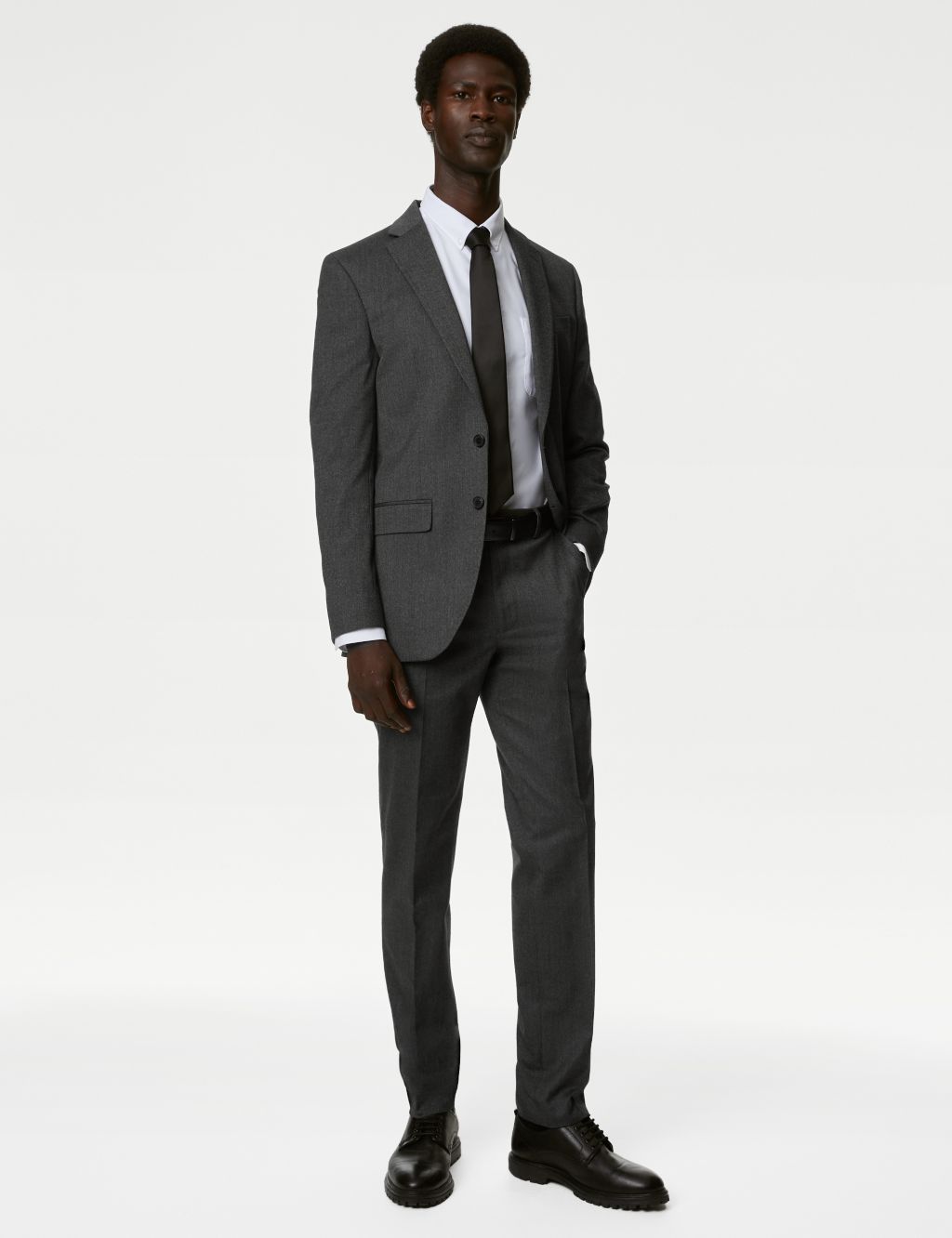 Slim Fit Stretch Textured Suit Jacket image 6