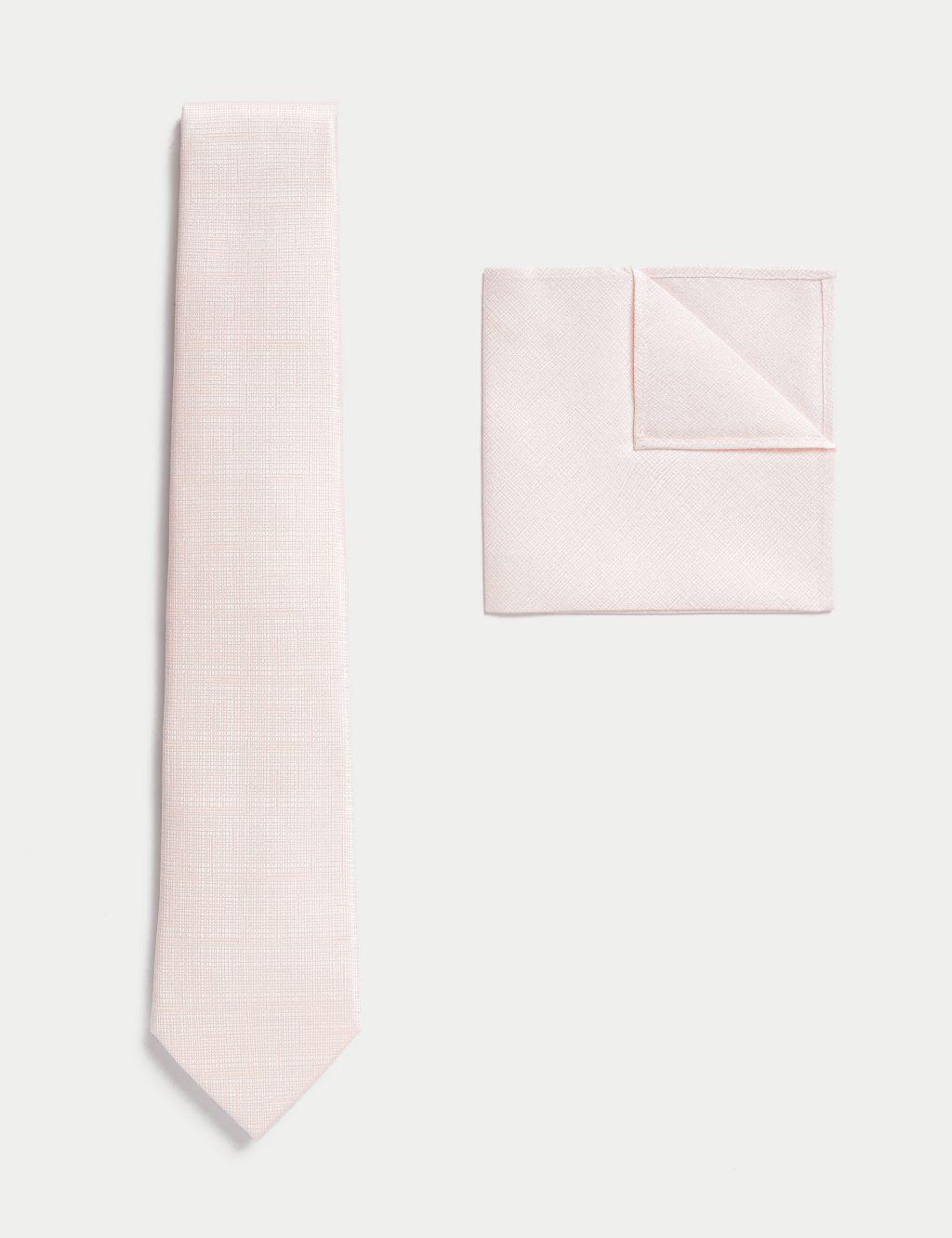 Textured Pure Silk Tie & Pocket Square Set