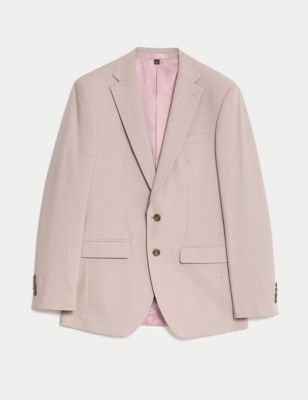 

Mens M&S Collection Slim Fit Stretch Suit Jacket - Dusty Pink, Dusty Pink