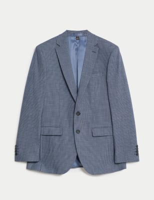 Slim Fit Puppytooth Stretch Suit Jacket