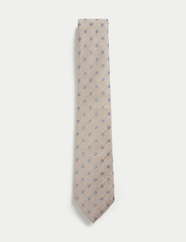 Cravate en soie à imprimé médaillon - LU