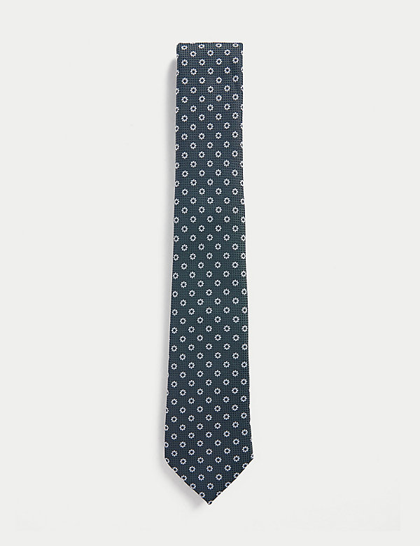Úzká květovaná kravata - CZ