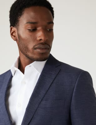 Men's blue hotsell herringbone blazer