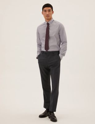 

Mens M&S Collection The Ultimate Tailored Fit Trousers - Charcoal, Charcoal