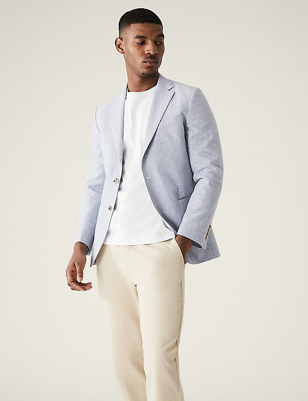 Linen Rich Textured Jacket - AT