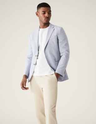 Marks and spencer deals mens linen jackets