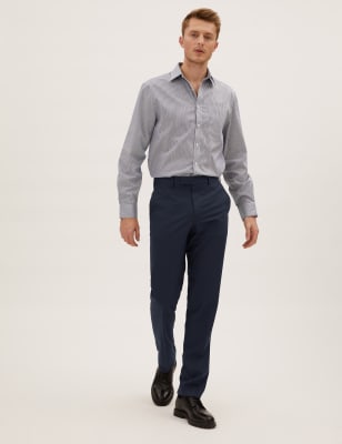 

Mens M&S Collection The Ultimate Black Tailored Fit Trousers - Navy, Navy