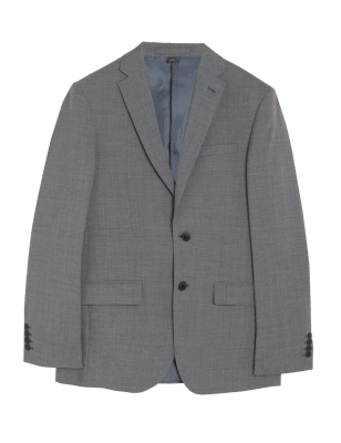 

Mens M&S Collection The Ultimate Tailored Fit Jacket - Light Grey, Light Grey