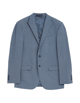 

Mens M&S Collection The Ultimate Blue Tailored Fit Jacket, Blue