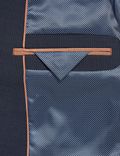 The Ultimate Navy Slim Fit Wool Pinstripe Jacket