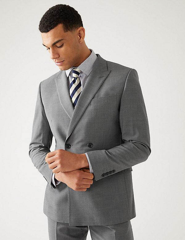 The Ultimate Tailored Fit Double Breasted Suit Jacket - JP