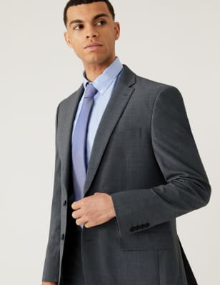 

Mens M&S Collection The Ultimate Tailored Fit Suit Jacket - Light Grey, Light Grey