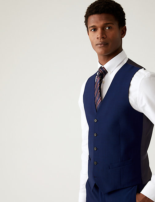 Marks And Spencer Mens M&S Collection The Ultimate Waistcoat - Royal Blue