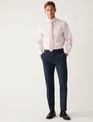 

Mens M&S Collection The Ultimate Tailored Fit Suit Trousers - Navy, Navy