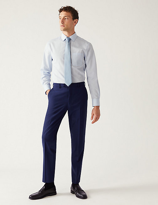 Marks And Spencer Mens M&S Collection The Ultimate Tailored Fit Trousers - Royal Blue
