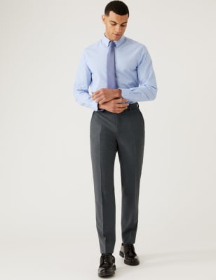 

Mens M&S Collection The Ultimate Tailored Fit Suit Trousers - Light Grey, Light Grey