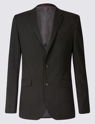 Charcoal Slim Fit Jacket | M&S Collection | M&S