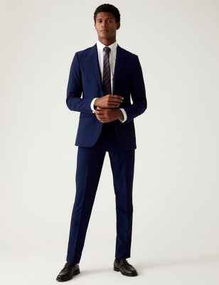 

Mens M&S Collection The Ultimate Slim Fit Suit Trousers - Royal Blue, Royal Blue