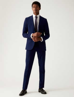 

Mens M&S Collection The Ultimate Slim Fit Suit Trousers - Royal Blue, Royal Blue