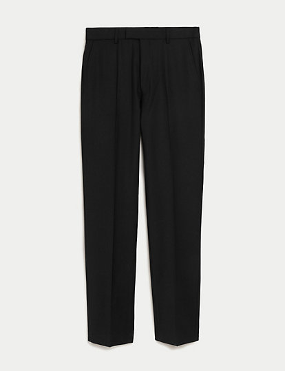 M&S Collection The Ultimate Tailored Fit Suit Trousers - 34Reg - Black, Black