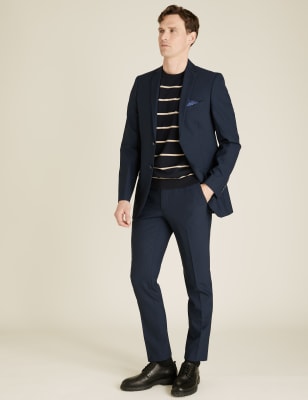 

Mens M&S Collection The Ultimate Navy Tailored Fit Jacket, Navy