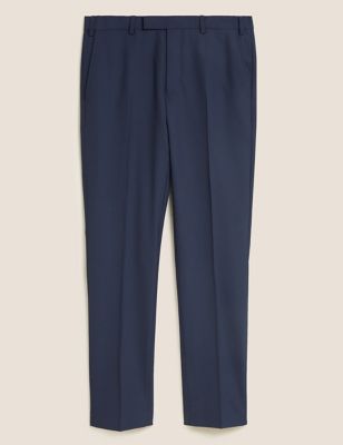 M&S Mens The Ultimate Navy Slim Fit Trousers