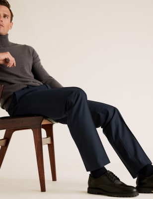 

M&S Collection The Ultimate - Pantalón marino de corte sastreMens - Navy, Navy