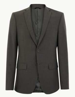 M&S Mens Big & Tall Tailored Fit Wool Blend Jacket