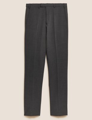 M&S Mens The Ultimate Charcoal Slim Fit Trousers