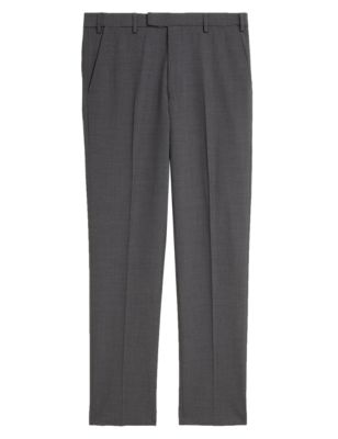 

Mens M&S Collection The Ultimate Charcoal Tailored Fit Trousers, Charcoal