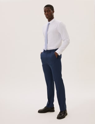 

Mens M&S Collection The Ultimate Blue Regular Fit Trousers, Blue