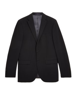 M&S Mens The Ultimate Black Tailored Fit Jacket