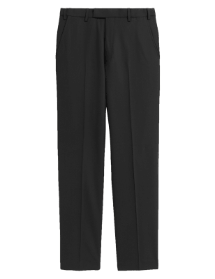 

Mens M&S Collection The Ultimate Regular Fit Wool Blend Trousers - Black, Black