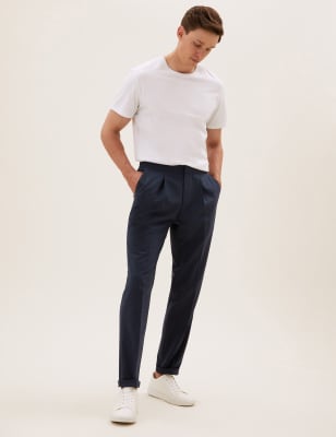 

M&S Collection The Ultimate - Pantalón slim elásticoMens - Navy, Navy