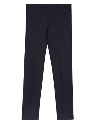 

Mens M&S SARTORIAL Slim Fit Pure Wool Trousers - Dark Navy, Dark Navy