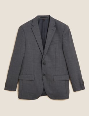 

Mens M&S Collection Grey Regular Fit Pure Wool Jacket, Grey