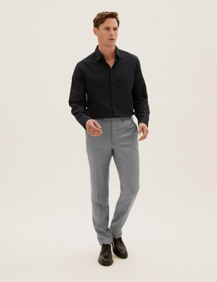  Luxury Pantalon en laine coupe ajustée à carreaux - Blue/White
